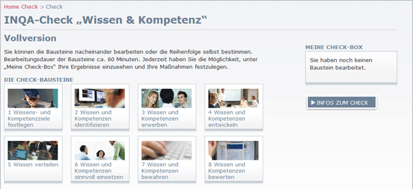 Wie kann ich mit dem Check arbeiten?